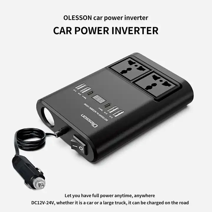 150W Car Power Inverter – DC 12V/24V to AC 220V Converter for Vehicle