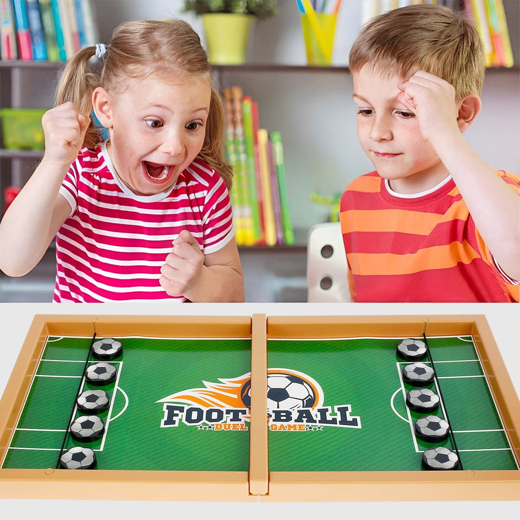 Interactive Fast Sling Puck Game for Kids | Soccer & Basketball Table Board Toy | Parent-Child Educational Battle Game