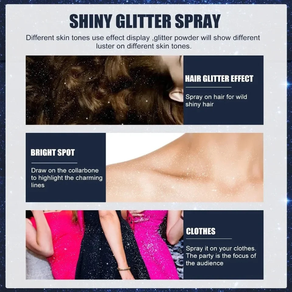 Shiny Glitter Spray Body Glitter Spray, Hair Glitter