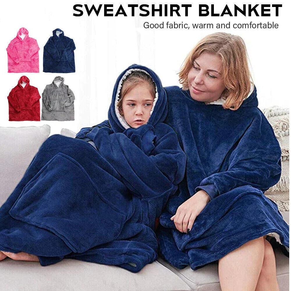 Ultra Plush Blanket Hoodie, Huggle Hoodie, Free Size Fits All