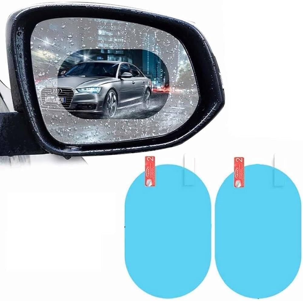 Waterproof Anti Fog Film Rain Proof Car Mirror for All Vehicles - Set of 2