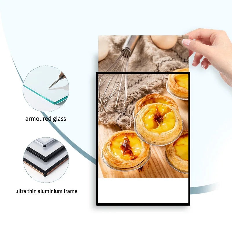 Advertising light box Acrylic Flashing Led Menu Restaurant Card Display Holder Stand screen