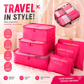 6-Piece Travel Packing Cubes Set – Foldable Luggage Organizer Bags