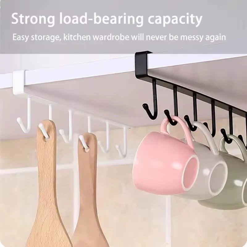 6 hook stainless organizer