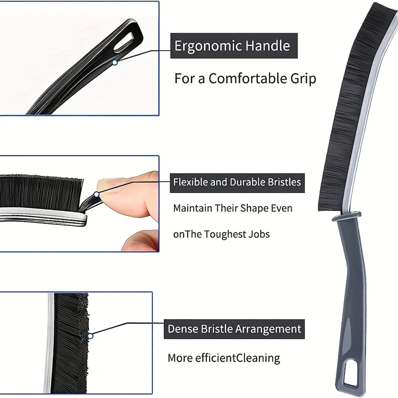 Long-Handle Gap Cleaning Brush – Durable Hard-Bristle Brush