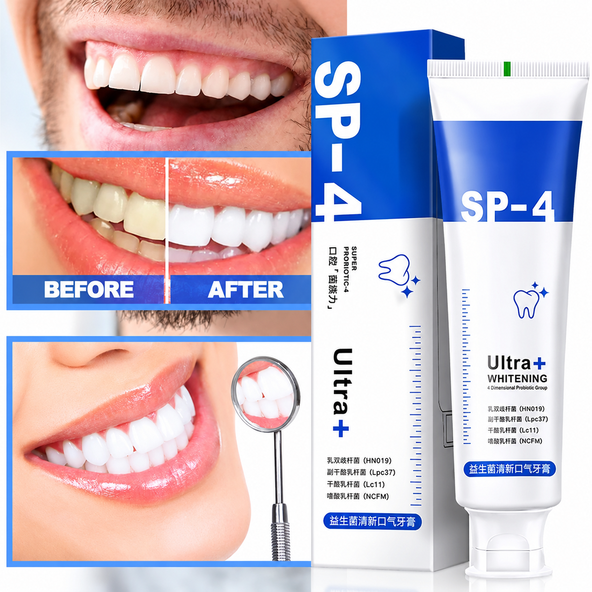 Ultra+ Whitening Toothpaste Brightening & Stain Removal