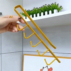 6 hook stainless organizer