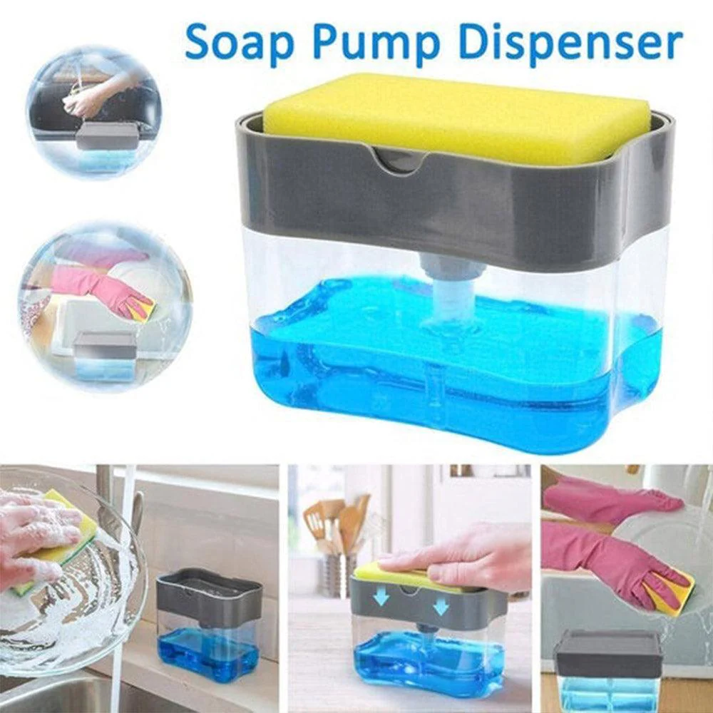 Soap Pump Dispenser And Sponge Organizer