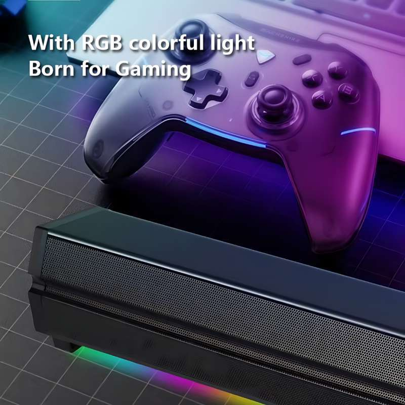 Kisonli LED-802 RGB Wireless Bluetooth Speaker 5.3 Retro Sound bar