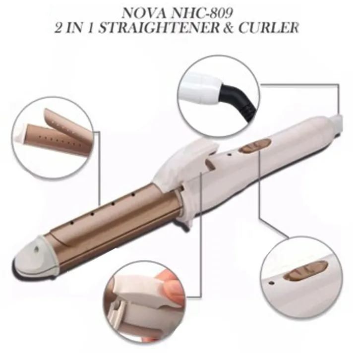2in1 Hair Straightening and curling Iron NHC-809