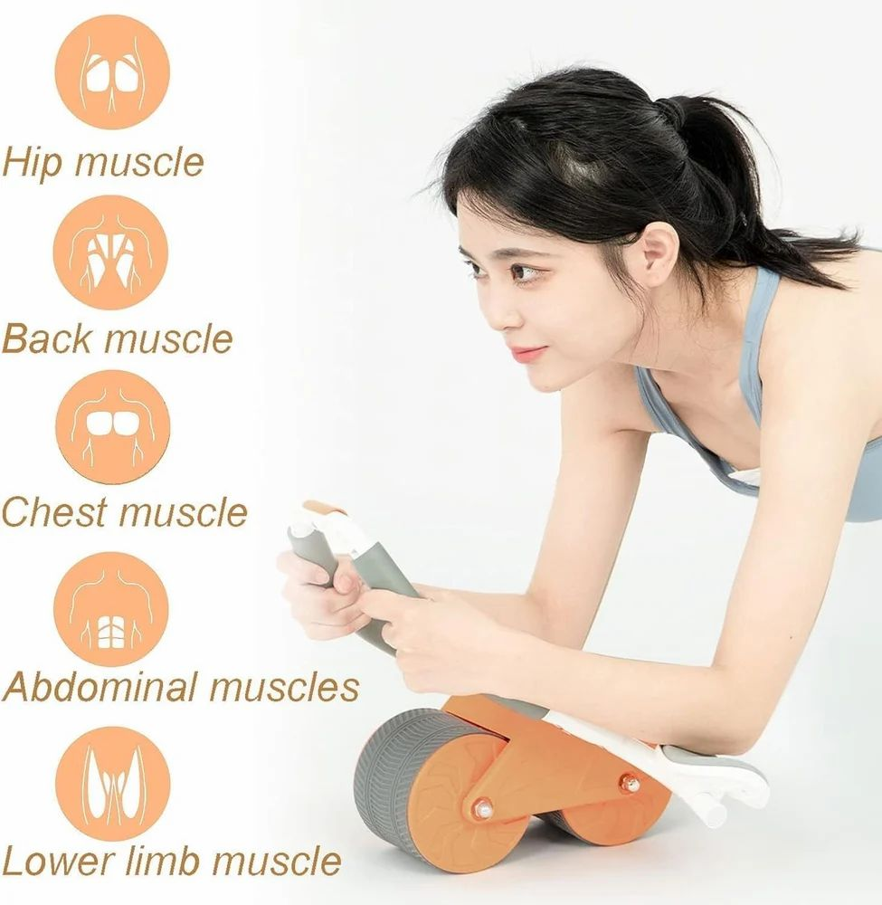 Abdominal Exercise Wheel Elbow Support Rebound Roller Automatic - AB Wheel