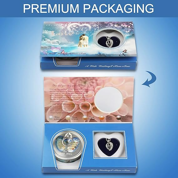 Wish Pearl Necklace Kit,Mysterious Oyster Pearl Gift Set