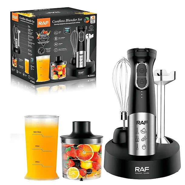 RAF 200W 4 IN 1 Rechargeable Cordless Blending Set R3002