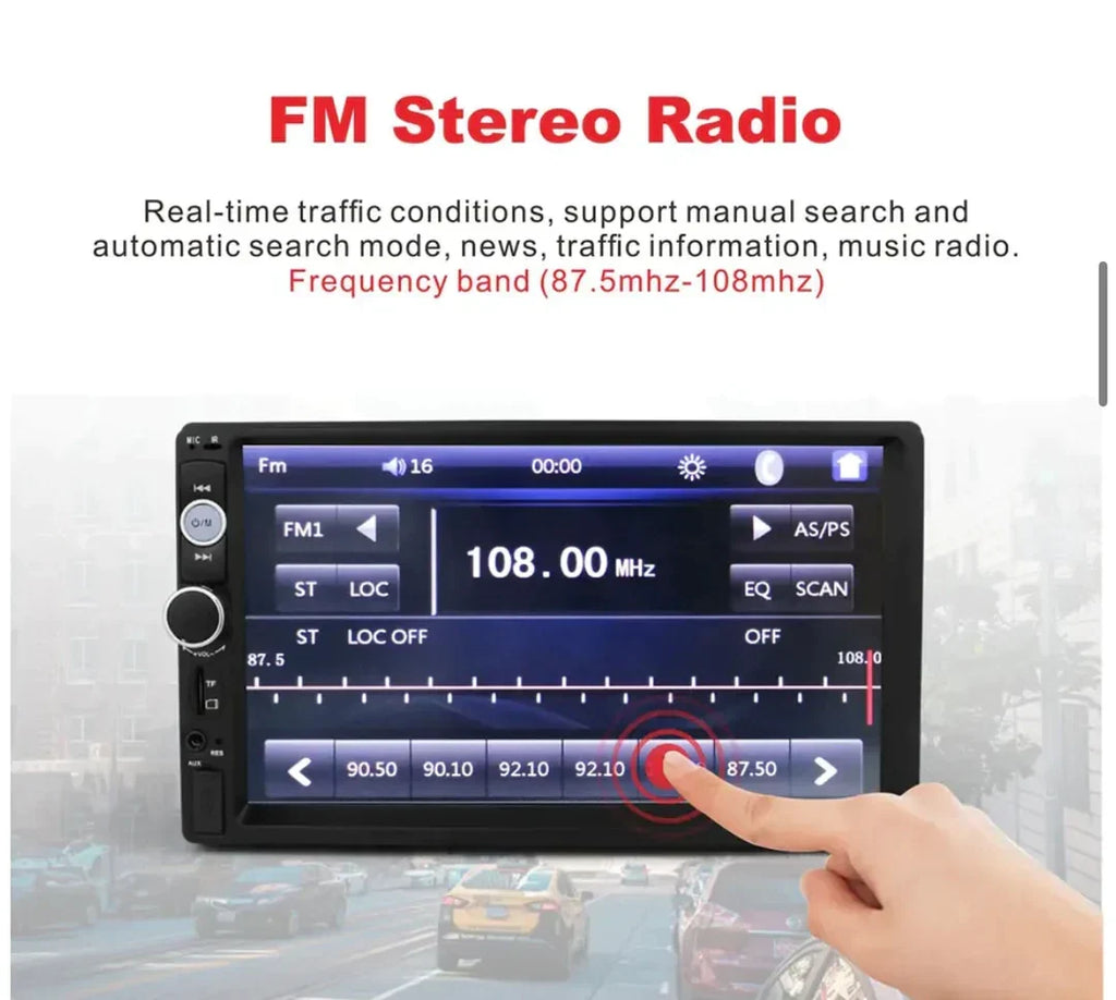 7 INCH DOUBLE HD CAR RADIO SCREEN PLAYER WITH DIGITAL TOUCHSCREEN 7018B