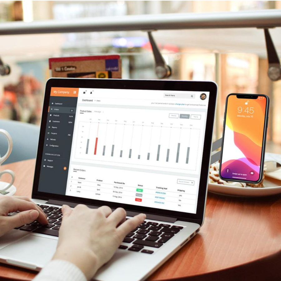 Magnetic Laptop Phone Holder