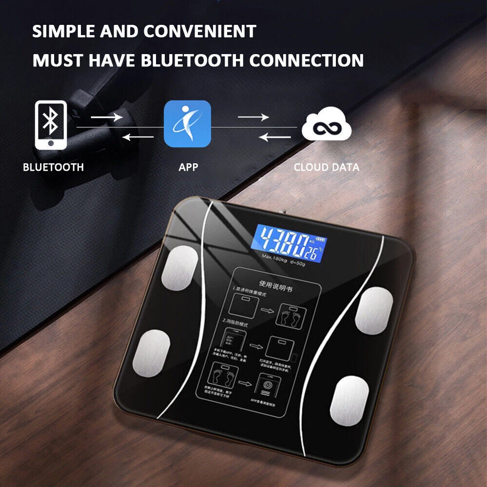 Sonifer Smart Digital Phone App Scale – Electronic Body Fat Scale with LED Display
